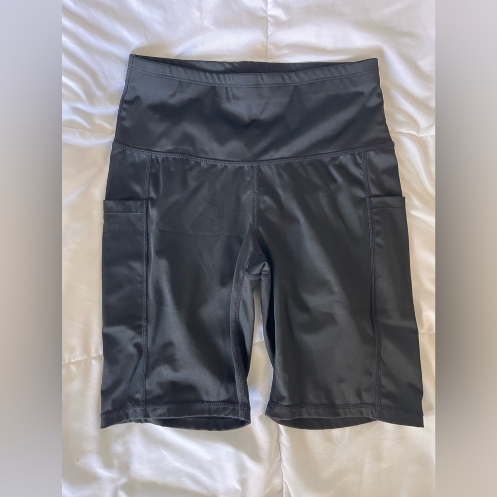 2 Pair Biker Shorts w/ Pockets